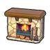 Stone fireplace