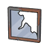 Broken window pane