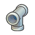 Iron pipe (downward T)