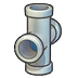 Iron pipe (vertical cross)