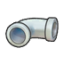 Iron pipe (horizontal curve)