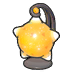 Orange meteor lamp