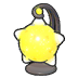 Yellow meteor lamp
