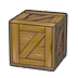 Worn wooden crate