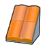 Sloped brick roof