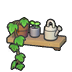 Decorative plant shelf