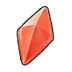 Red crystal fragment