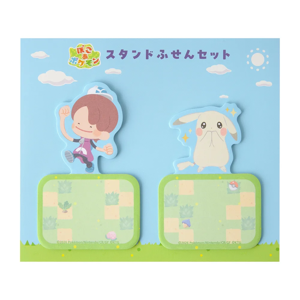 Set di foglietti adesivi da appoggio Pokémon Pokopia: Ditto & Pikachu (Pallido)